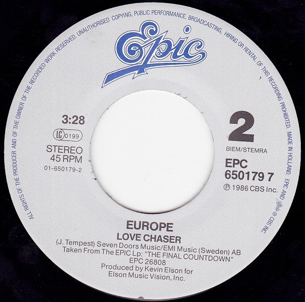 Europe (2) : Cherokee (7", Single)