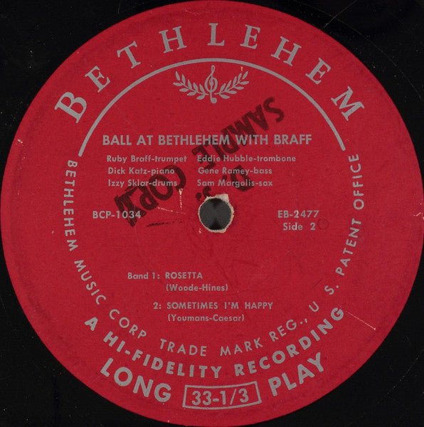 Ruby Braff ~ Ball At Bethlehem With Braff (Vinyl) - Djungel & Jazz