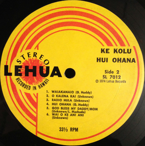 Hui Ohana Featuring Tina Kaapana ~ Ke Kolu (Vinyl) - Djungel & Jazz