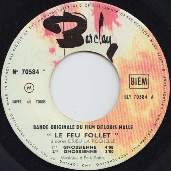 Erik Satie ~ Bande Originale Du Film Le Feu Follet (Vinyl) - Djungel & Jazz