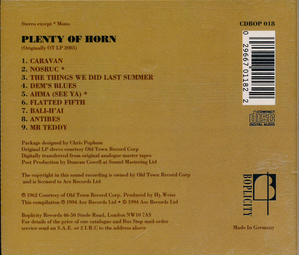 Ted Curson ~ Plenty Of Horn (Vinyl) - Djungel & Jazz