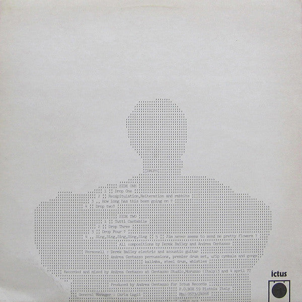 Derek Bailey & Andrea Centazzo ~ Drops (Vinyl) - Djungel & Jazz