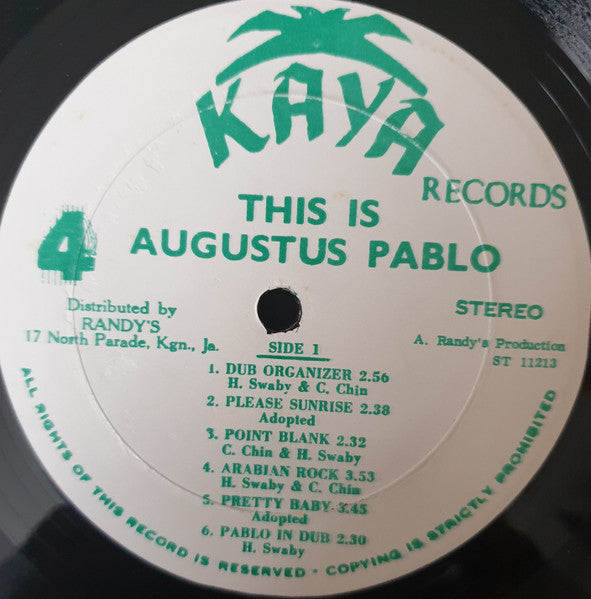 Augustus Pablo : This Is Augustus Pablo (LP, Album, RP)