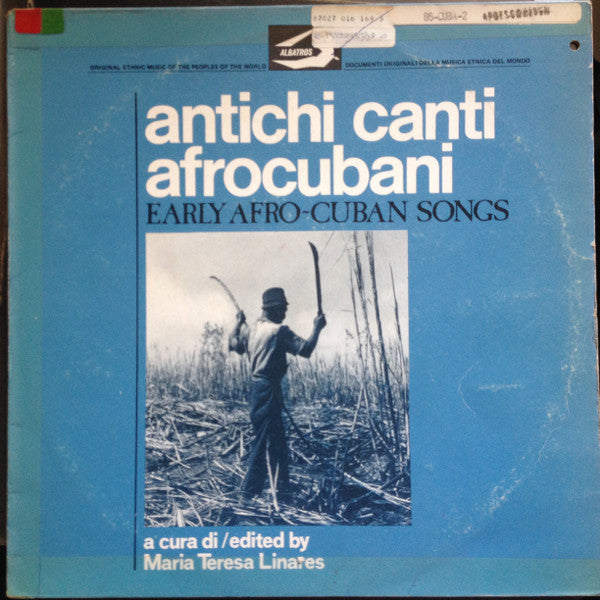 Unknown Artist : Antichi Canti Afrocubani / Early Afro-Cuban Songs (LP)