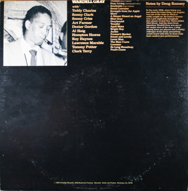 Wardell Gray ~ Central Avenue (Vinyl) - Djungel & Jazz