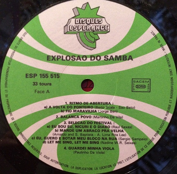 Explosao Do Samba* : Explosao Do Samba (LP, Album)