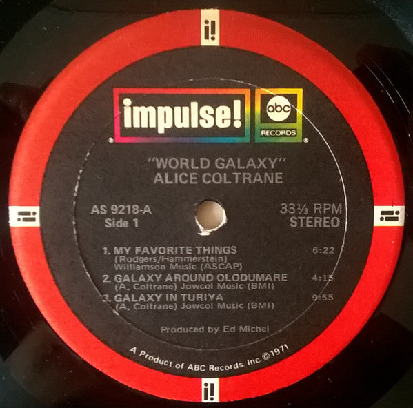 Alice Coltrane With Strings ~ World Galaxy (Vinyl) - Djungel & Jazz