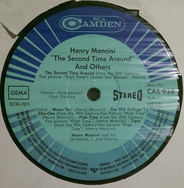 Henry Mancini ~ The Second Time Around And Others (Vinyl) - Djungel & Jazz