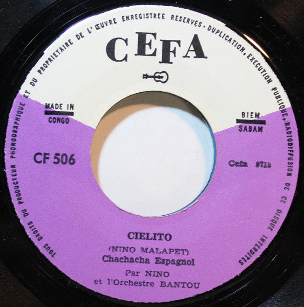 Nino Dieudonne Malapet Et L' Les Bantous De La Capitale, Jojo Et L' Les Bantous De La Capitale ~ Cielito / Tika Na Nduka Mbongo (Vinyl) - Djungel & Jazz