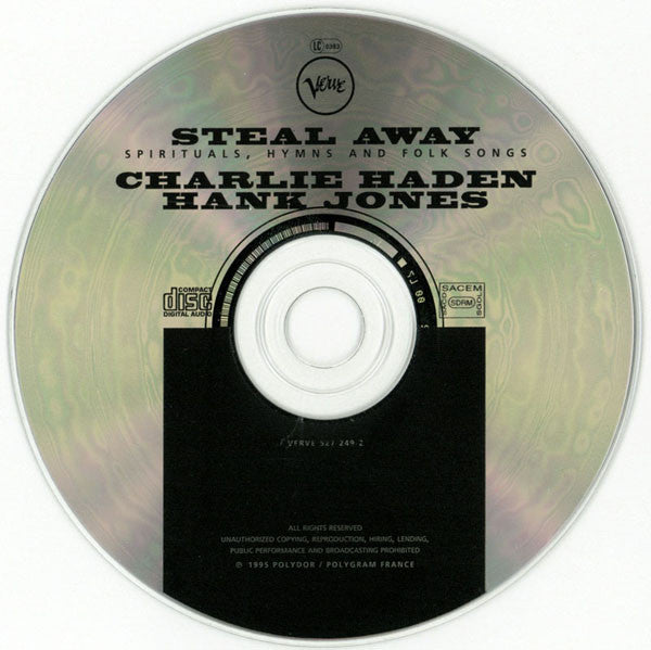 Charlie Haden & Hank Jones ~ Steal Away (Spirituals, Hymns And Folk Songs) (Vinyl) - Djungel & Jazz