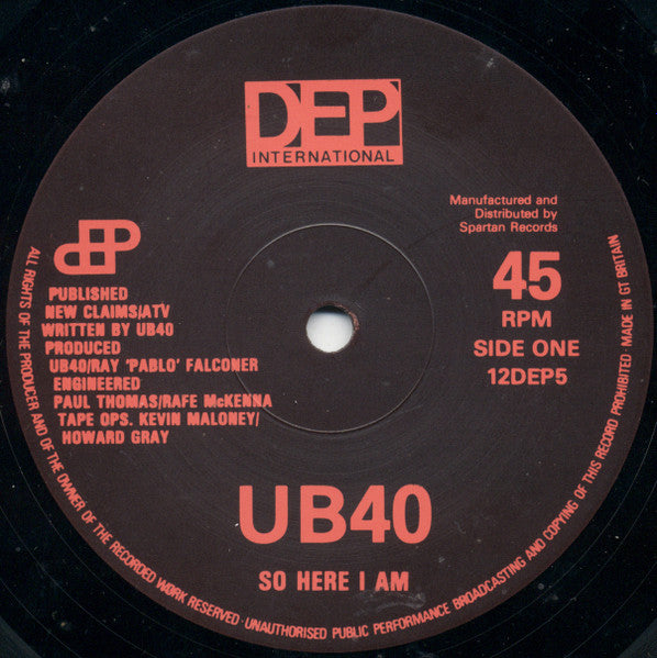 UB40 : So Here I Am (12", Single)