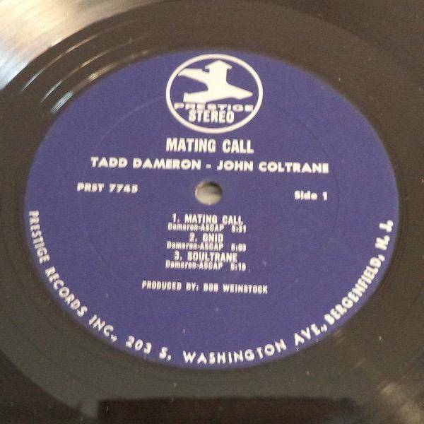 Tadd Dameron With John Coltrane, John Simmons, "Philly" Joe Jones ~ Mating Call (Vinyl) - Djungel & Jazz