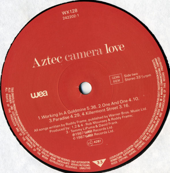 Aztec Camera : Love (LP, Album)