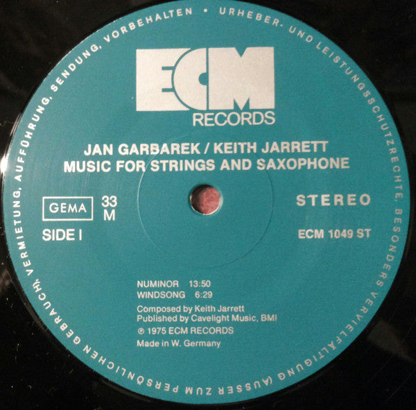 Keith Jarrett / Jan Garbarek ~ Luminessence (Vinyl) - Djungel & Jazz