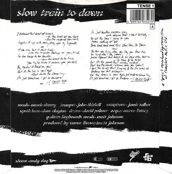 The The : Slow Train To Dawn (7", Single)