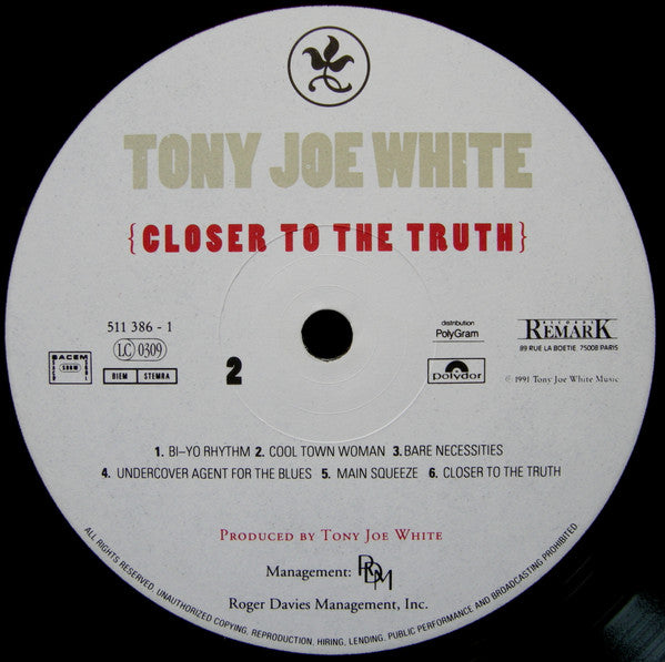 Tony Joe White ~ Closer To The Truth (Vinyl) - Djungel & Jazz