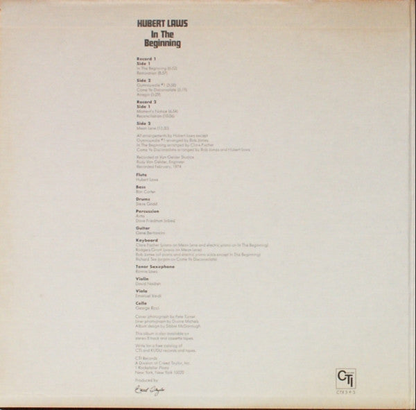 Hubert Laws : In The Beginning (2xLP, Album, Gat)