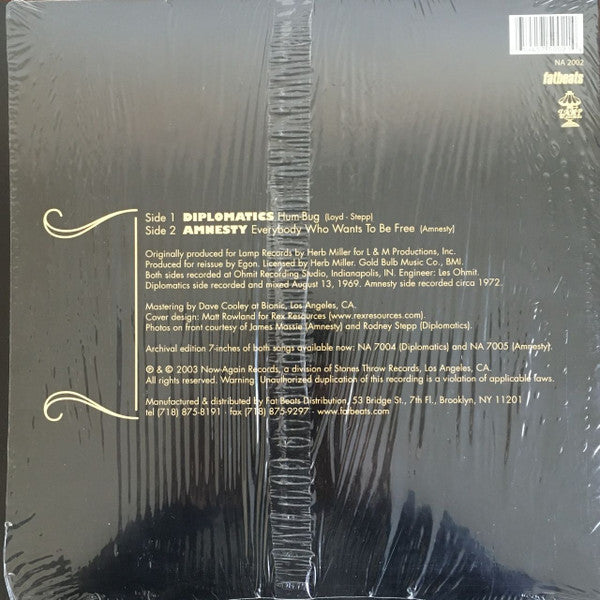 Diplomatics / Amnesty ~ Hum-Bug b/w Everybody Who Wants To Be Free (Vinyl) - Djungel & Jazz