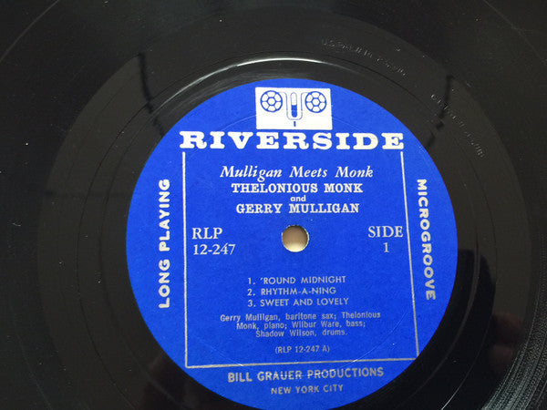 Thelonious Monk And Gerry Mulligan : Mulligan Meets Monk (LP, Album, Mono)