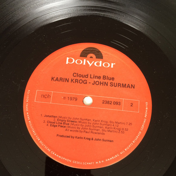 Karin Krog & John Surman ~ Cloud Line Blue (Vinyl) - Djungel & Jazz