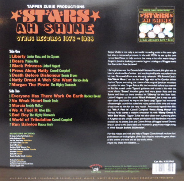 Various ~ Tapper Zukie Productions - Stars Ah Shine - Stars Records 1976-1988 (Vinyl) - Djungel & Jazz