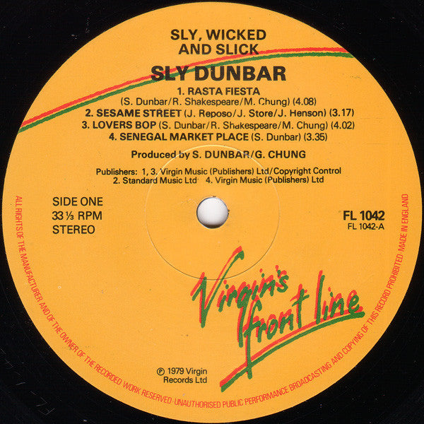 Sly Dunbar : Sly, Wicked And Slick (LP, Album)