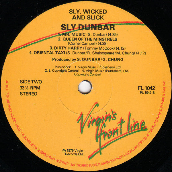 Sly Dunbar : Sly, Wicked And Slick (LP, Album)