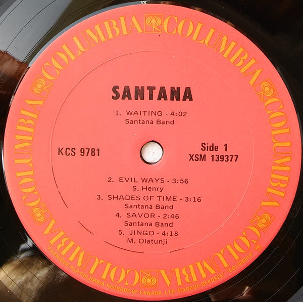 Santana : Santana (LP, Album, RE)