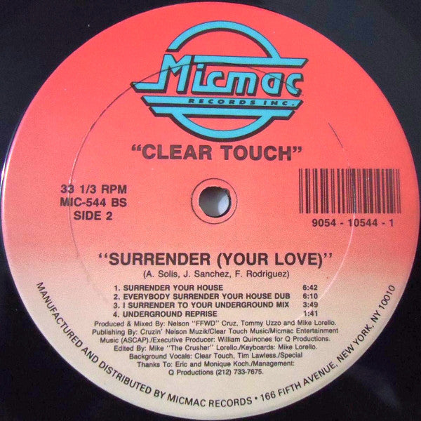 Clear Touch ~ Surrender (Your Love) (Vinyl) - Djungel & Jazz