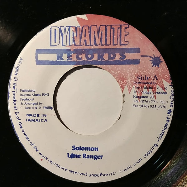 Lone Ranger : Solomon (7")