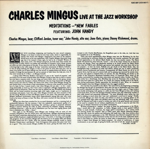 Charles Mingus ~ Right Now: Live At The Jazz Workshop (Vinyl) - Djungel & Jazz