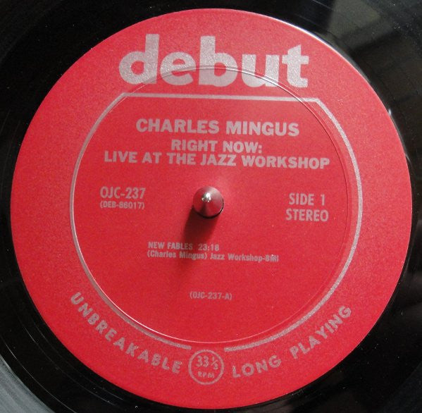 Charles Mingus ~ Right Now: Live At The Jazz Workshop (Vinyl) - Djungel & Jazz