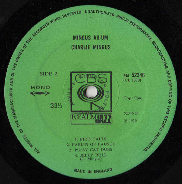Charlie Mingus ~ Mingus Ah-Um (Vinyl) - Djungel & Jazz
