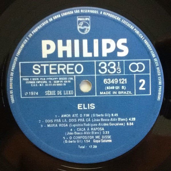 Elis Regina : Elis (LP, Album, RE, Gat)