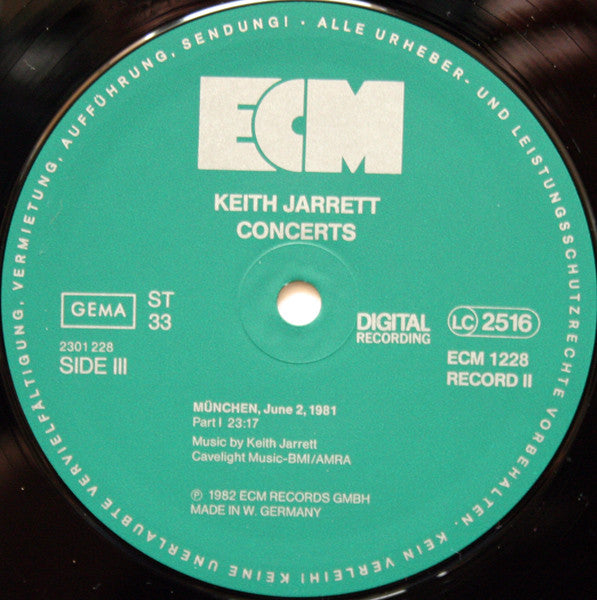 Keith Jarrett : Concerts (3xLP, Album + Box)