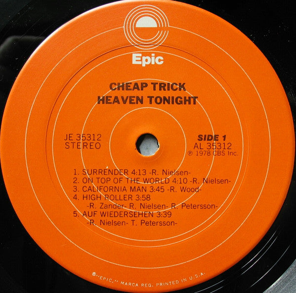 Cheap Trick ~ Heaven Tonight (Vinyl) - Djungel & Jazz