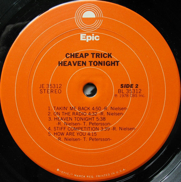 Cheap Trick ~ Heaven Tonight (Vinyl) - Djungel & Jazz