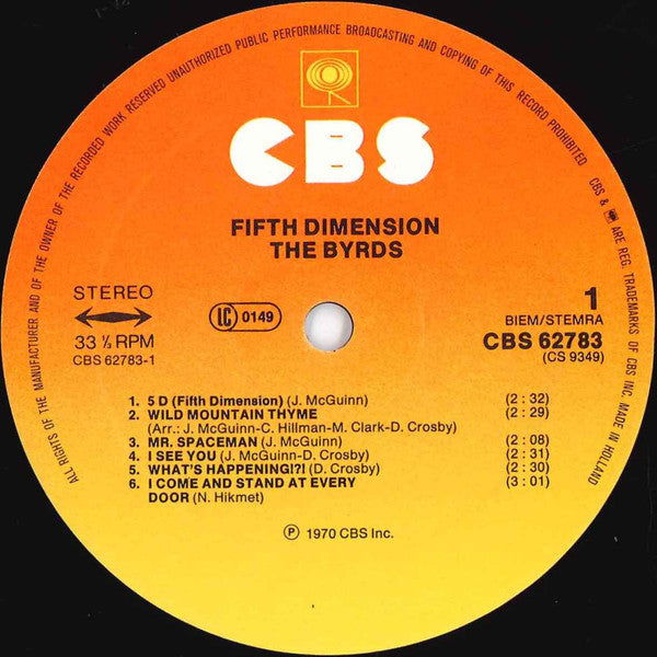 The Byrds ~ Fifth Dimension (Vinyl) - Djungel & Jazz