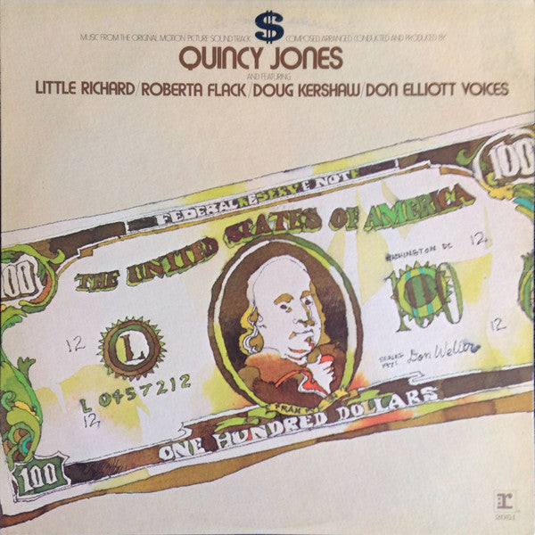 Quincy Jones And Featuring Little Richard / Roberta Flack / Doug Kershaw / The Don Elliott Voices ~ $ (Music From The Original Motion Picture Sound Track) (Vinyl) - Djungel & Jazz