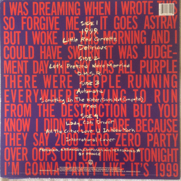 Prince ~ 1999 (Vinyl) - Djungel & Jazz