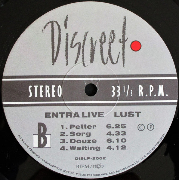 Entra Live ~ Lust (Vinyl) - Djungel & Jazz