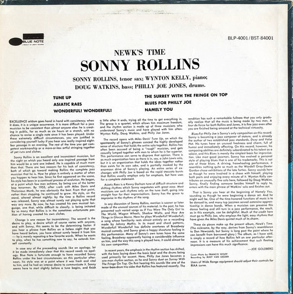 Sonny Rollins ~ Newk's Time (Vinyl) - Djungel & Jazz