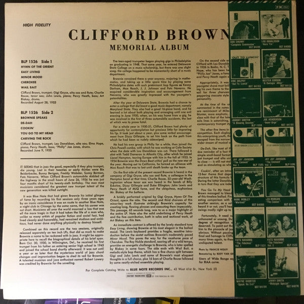 Clifford Brown ~ Memorial Album (Vinyl) - Djungel & Jazz
