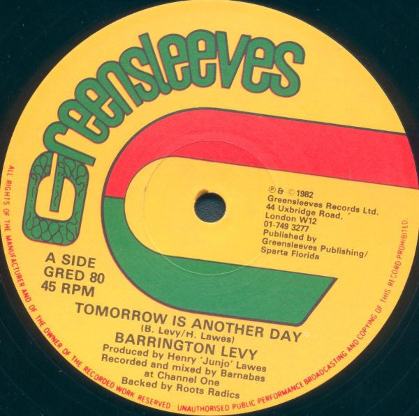 Barrington Levy / Papa Tullo : Tomorrow Is Another Day / Delaware (12")