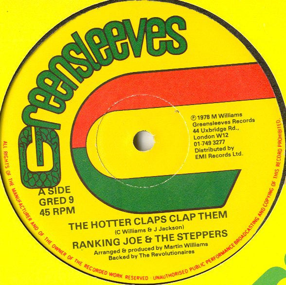 Ranking Joe & The Steppers (2) : The Hotter Claps Clap Them (12")