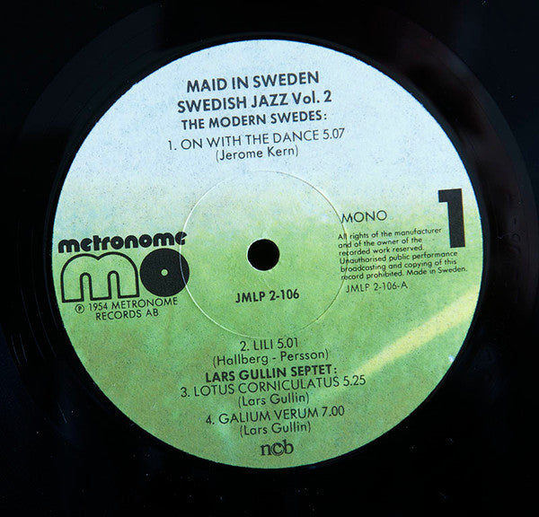 Various ~ Maid In Sweden - Swedish Jazz 1954-1961 Vol. 2 (Vinyl) - Djungel & Jazz