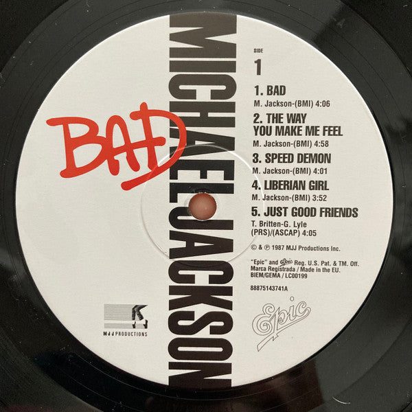 Michael Jackson ~ Bad (Vinyl) - Djungel & Jazz