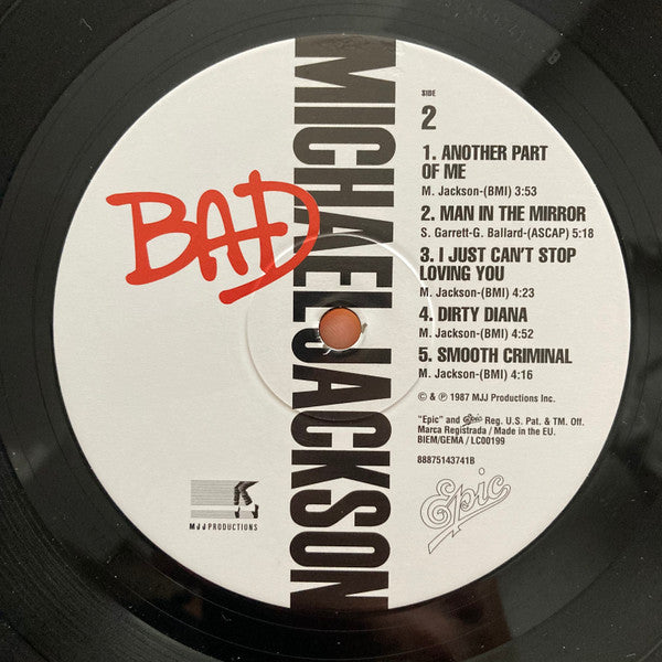 Michael Jackson ~ Bad (Vinyl) - Djungel & Jazz