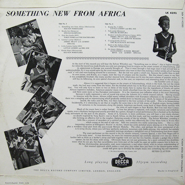 Various ~ Something New From Africa (Vinyl) - Djungel & Jazz