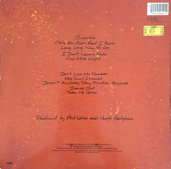 Phil Collins ~ No Jacket Required (Vinyl) - Djungel & Jazz